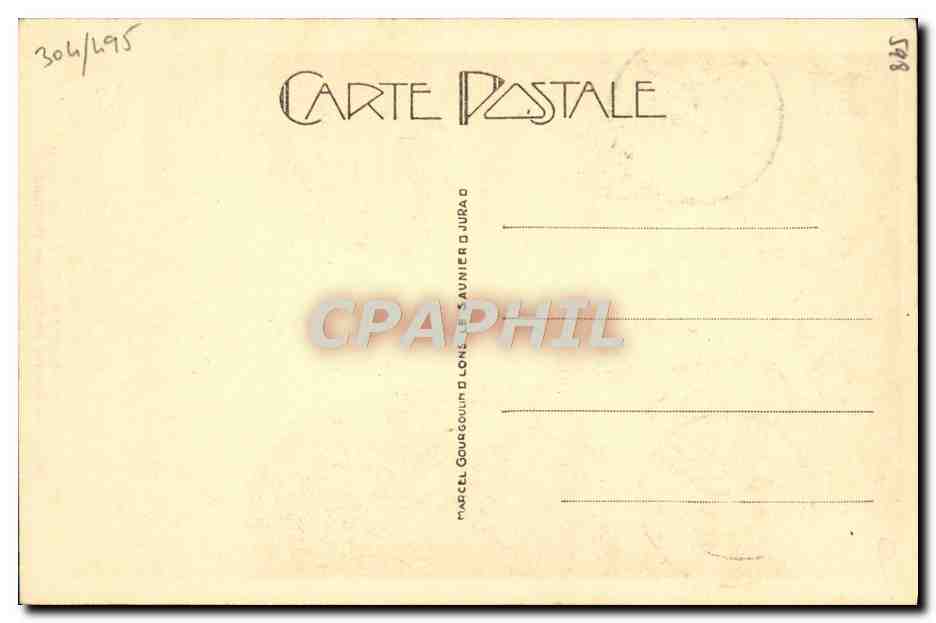 Carte maximum Lons le Saunier les Bains Statue de Rouget de L'Isle  — Rückseite