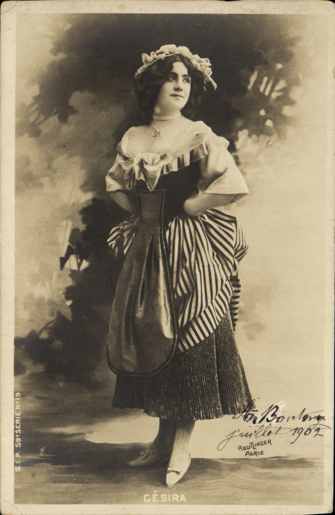 Césira — Portrait de la chanteuse — J. Boullot, Paris, série S.I.P. N°59
