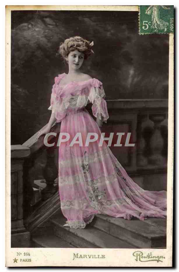Femme en robe rose — Marville — Rawlingner, N° 164