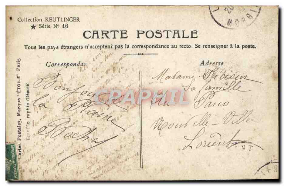 Femme en robe rose — Marville — Rawlingner, N° 164 — Verso