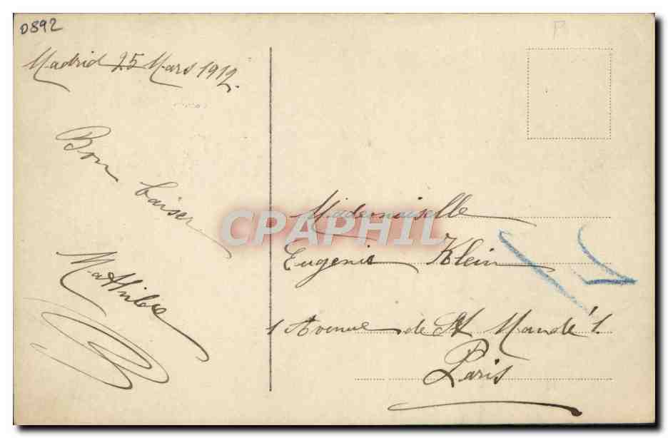 Jeune femme en manton et fanfaron — Carmen Andrés — éditeur Carmen Andrés, n° de série non visible — Verso