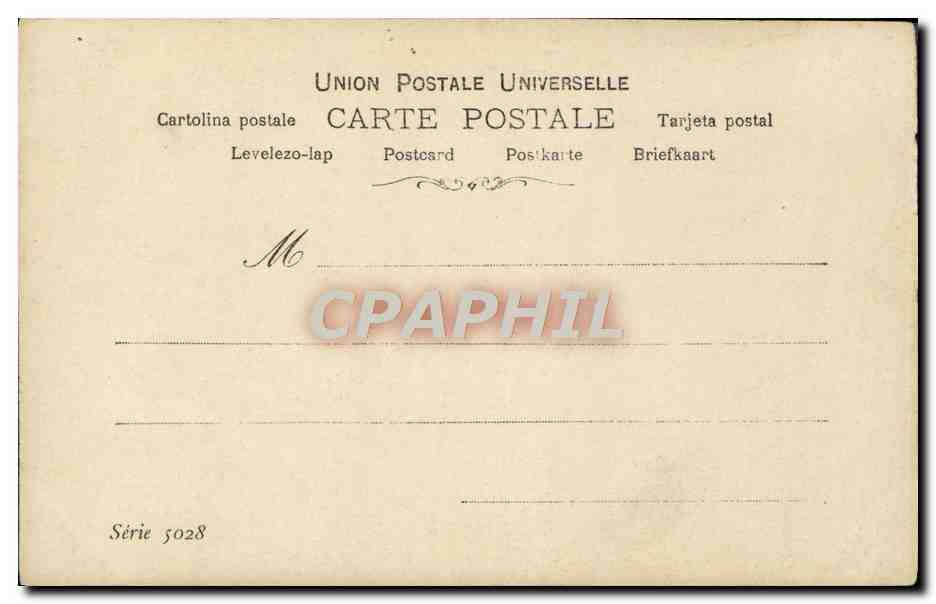 Femme en costume de danse — Éventails — Walery, Paris, série 5028 — Verso