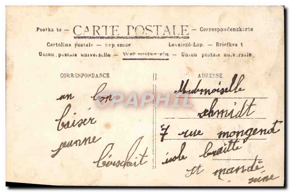 Lucy Gerard — Portrait en robe bleu turquoise — Éditeur Paris, n°15 — Rückseite