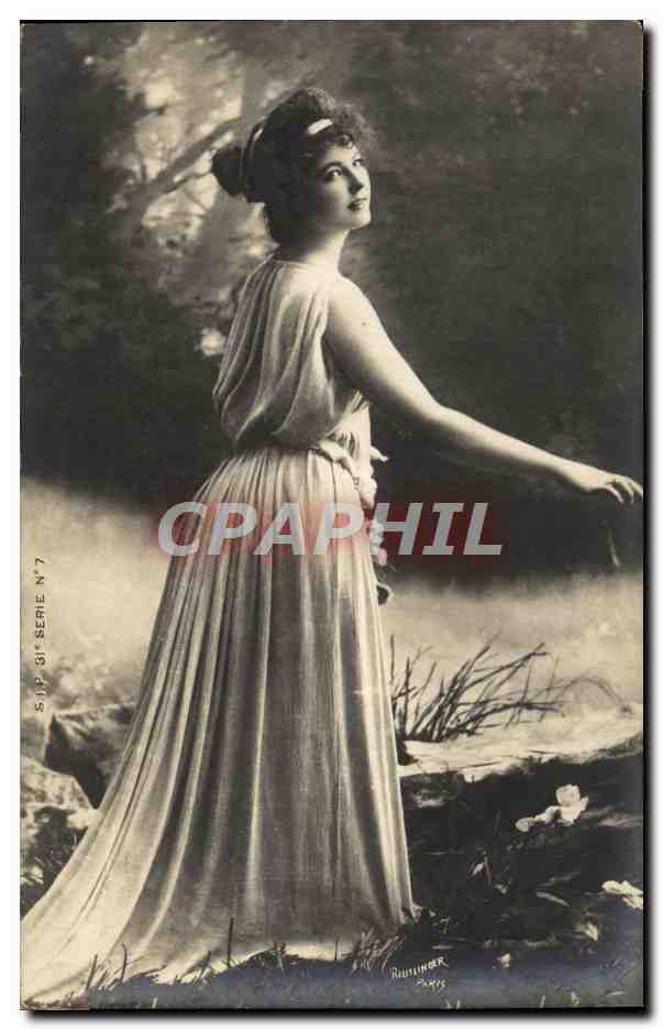 Femme en robe antique — S.I.P. Série N°7 — Raussinger, Paris