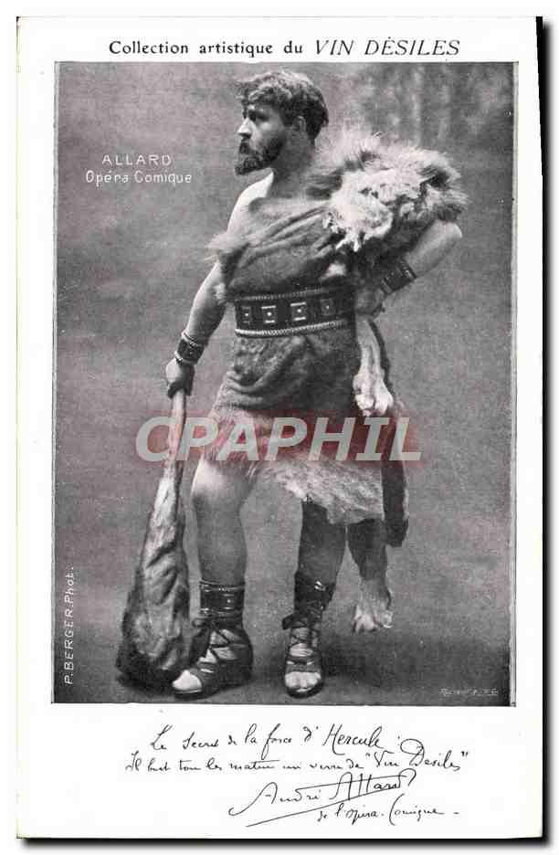 CPA Collection artistique Vin Desiles Allard opera Comique Paris 