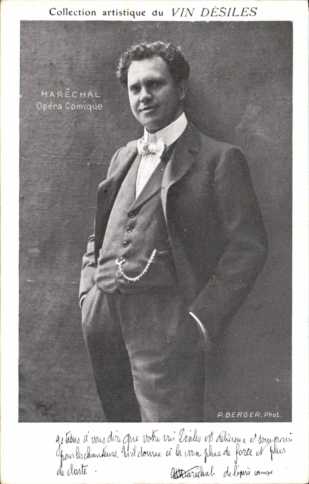 CPA Collection artistique Vin Desiles Marechal opera Comique