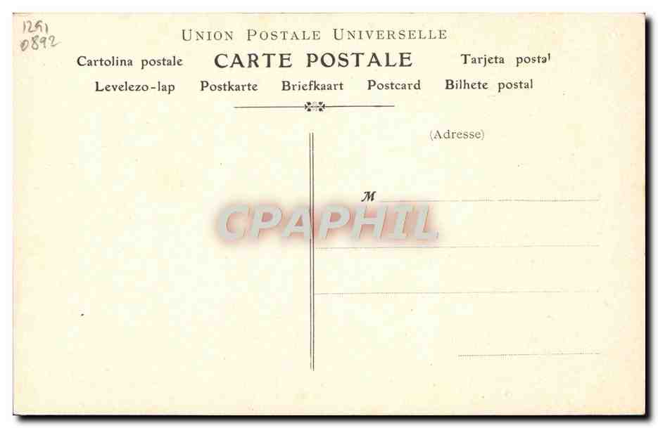 CPA Collection artistique Vin Desiles Marechal opera Comique — Rückseite