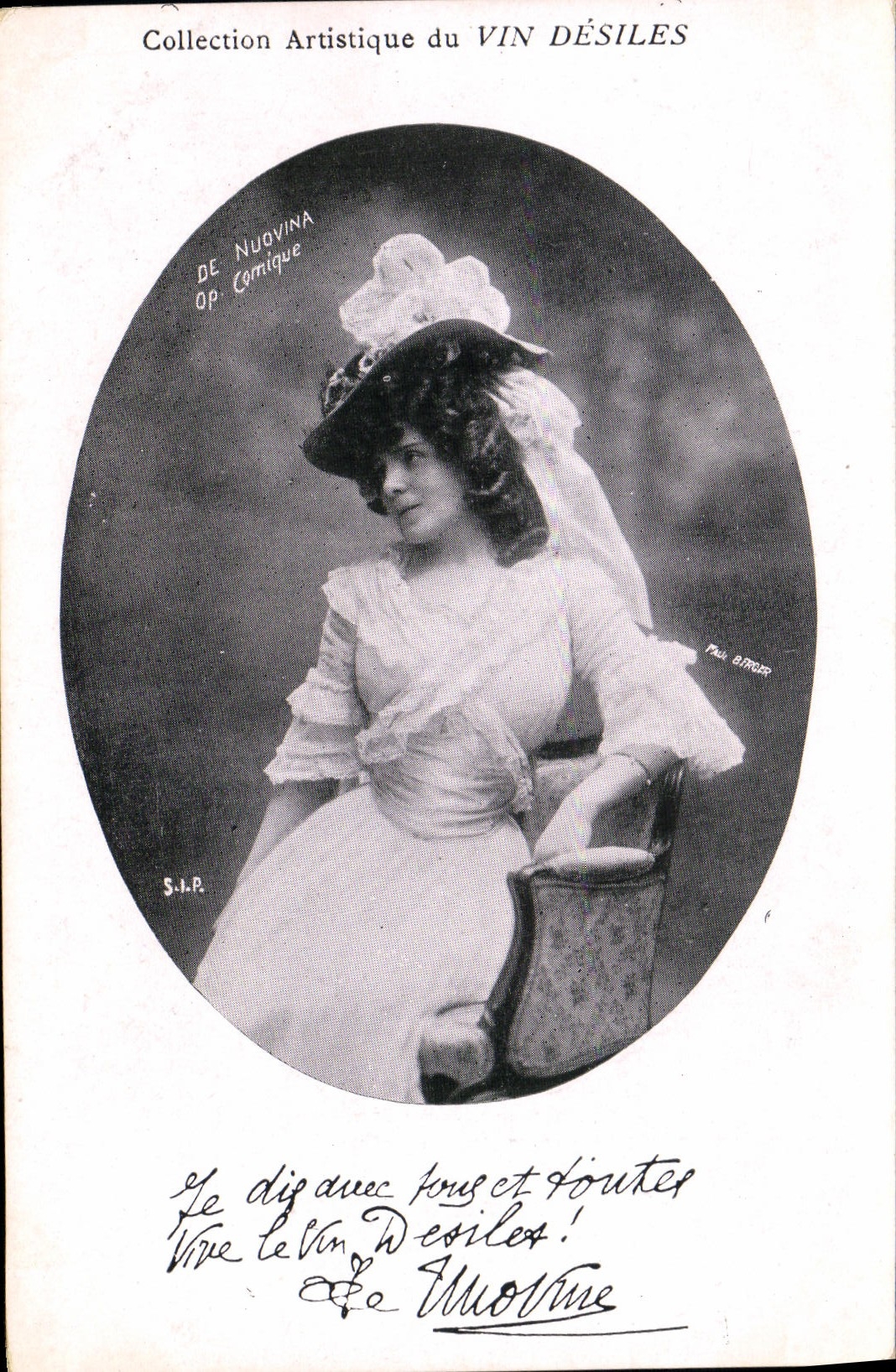 CPA Collection artistique Vin Desiles De Nuovina Opera Comique