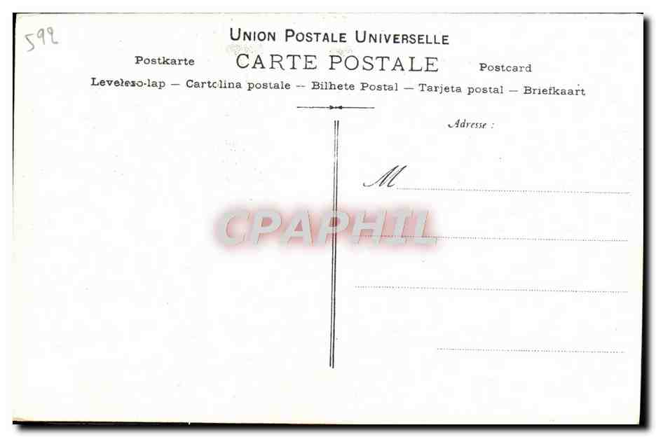 CPA Collection artistique Vin Desiles De Nuovina Opera Comique — Rückseite