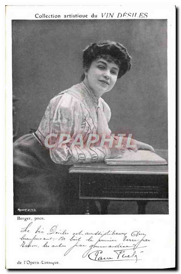 CPA Collection artistique Vin Desiles Opera Comique