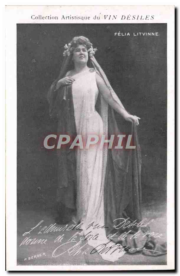 CPA Collection artistique Vin Desiles Felia Litvinne