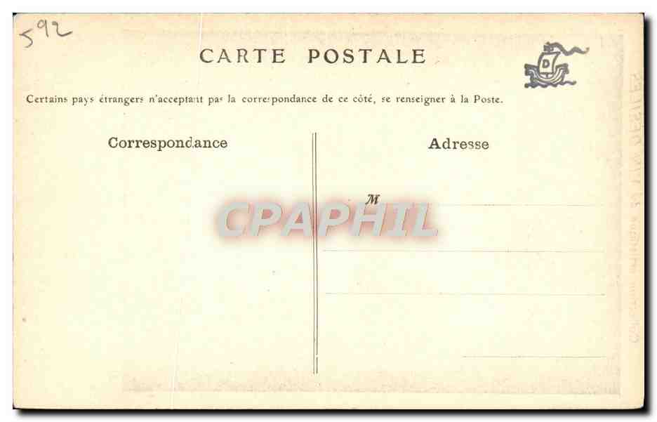 CPA Collection artistique Vin Desiles Lucien Fugere Moine — Rückseite