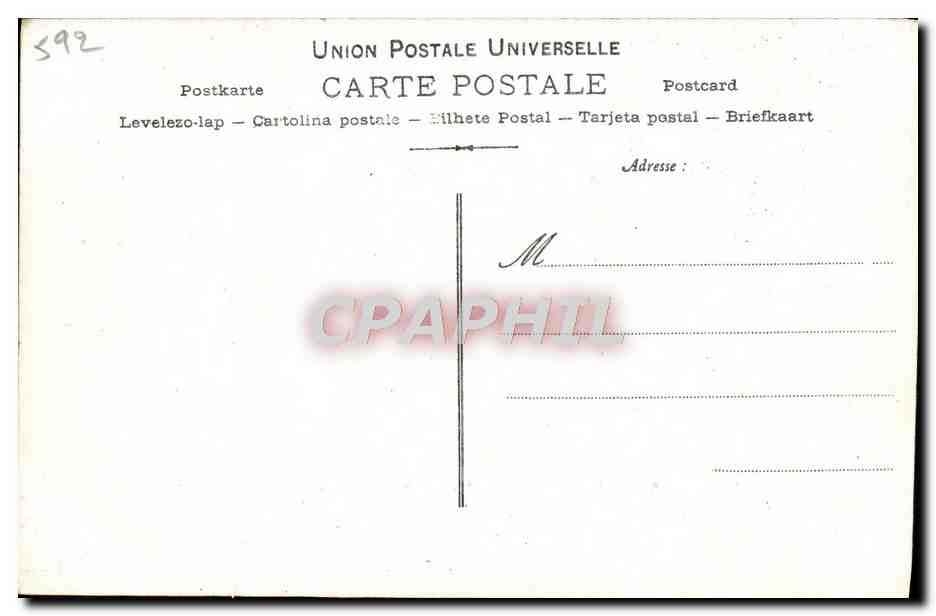 CPA Collection artistique Vin Desiles Baxone Chatelet — Rückseite