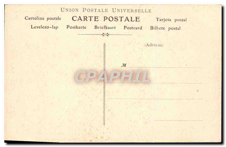 CPA Collection artistique Vin Desiles Nobert Palais Royal — Rückseite