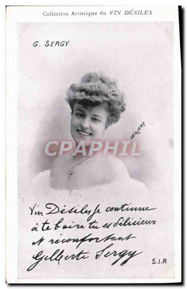 G. Sergy — Portrait — Collection Artistique du VIN DÉSILES