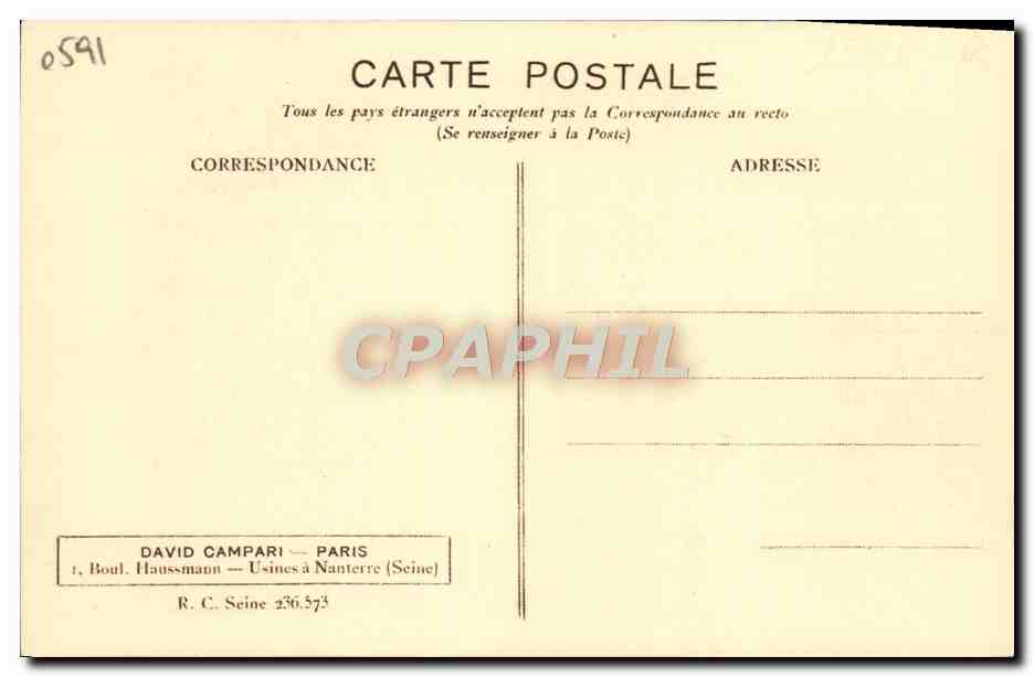 CPA Vera Sergine — Verso