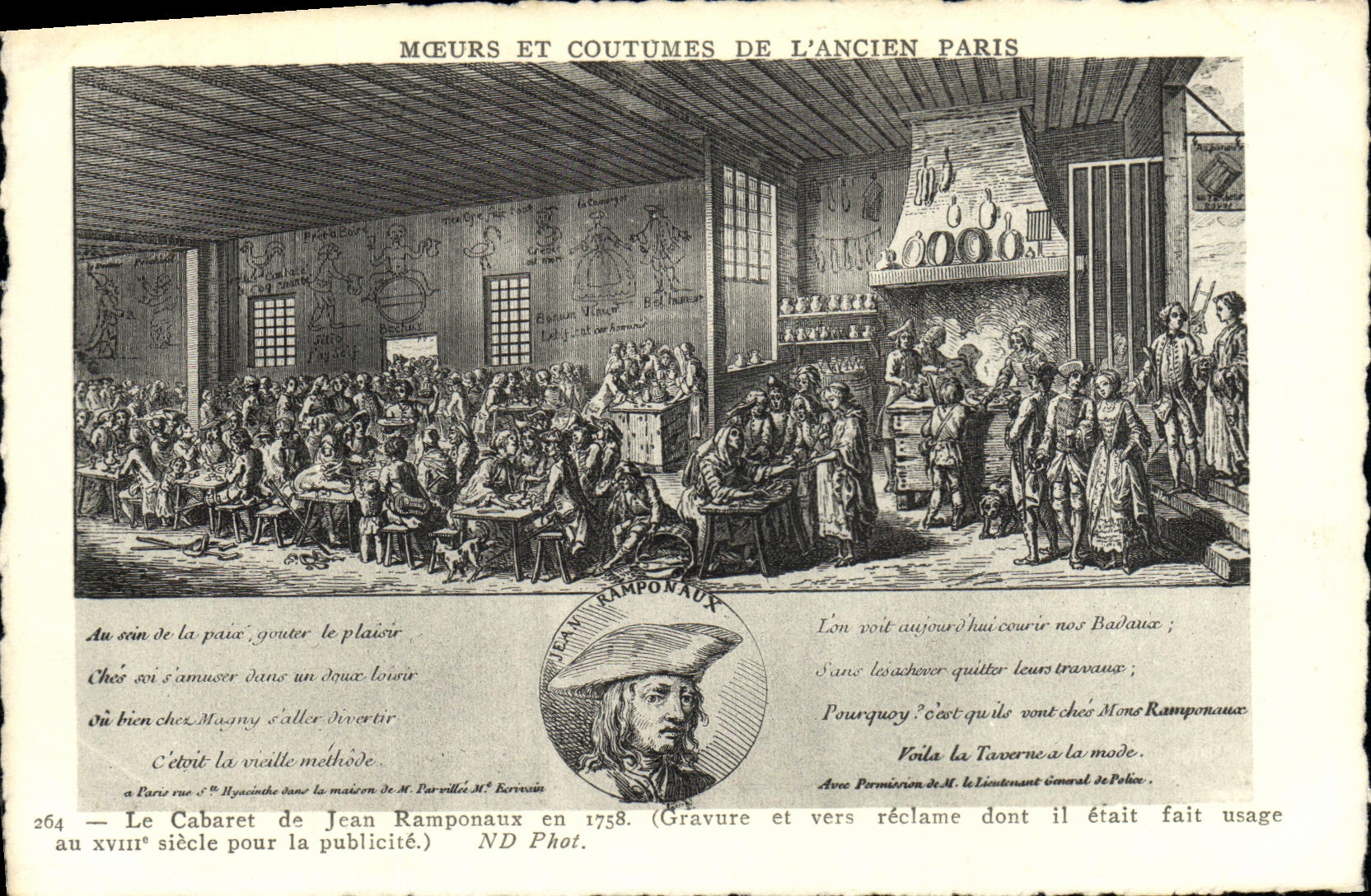 CPA Cabaret de Ramponaux en 1758 Paris 