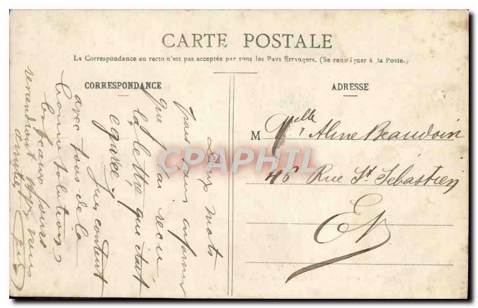 CPA Paris Bullier Bal de Paris 1847 1907  — Rückseite