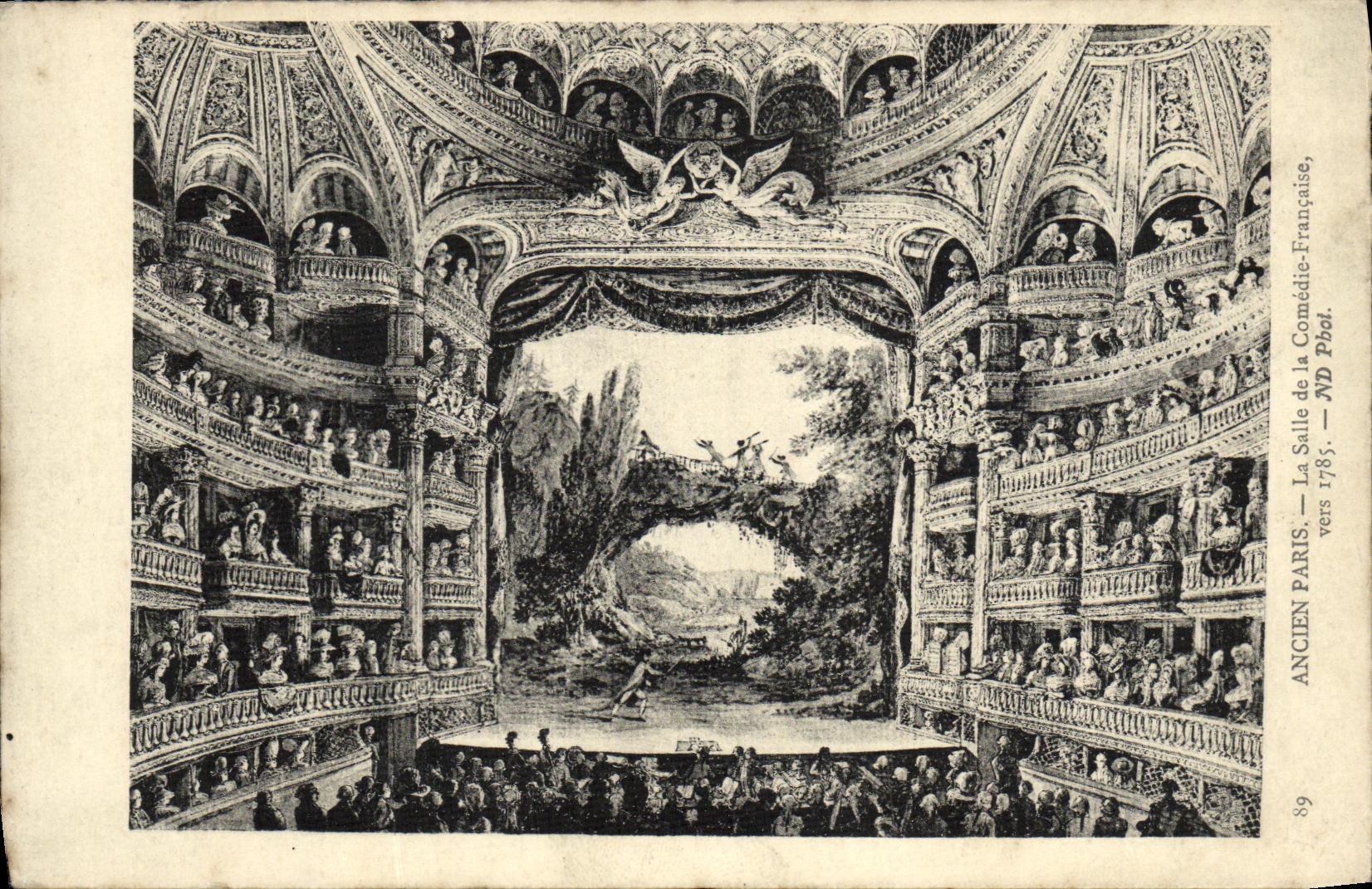 CPA Ancien Paris La salle de la Comedie Francaise vers 1785
