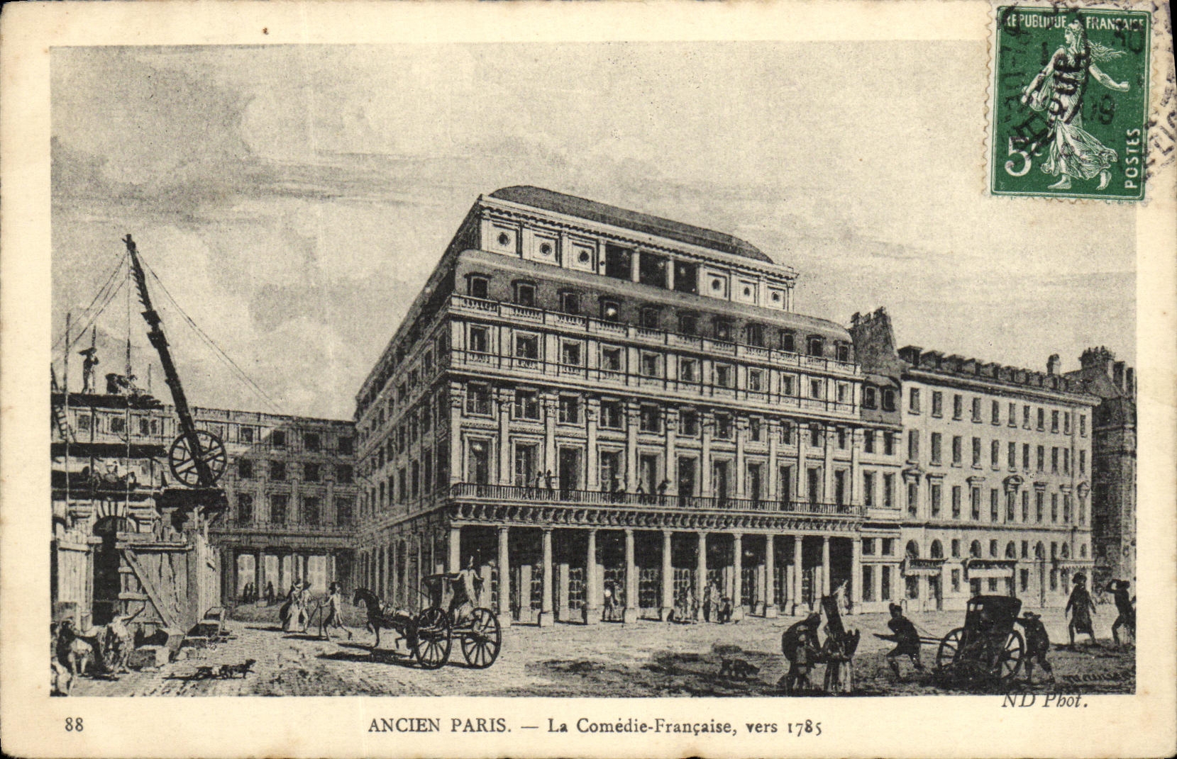 Ancien Paris — La Comédie-Française, vers 1785 — ND Phot. n°88