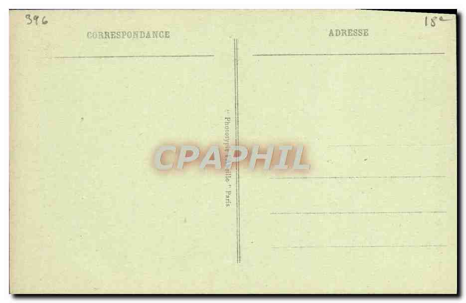 CPA Paris Vieux Montmartre La montee au moulin de la Galette en 1830 — Verso