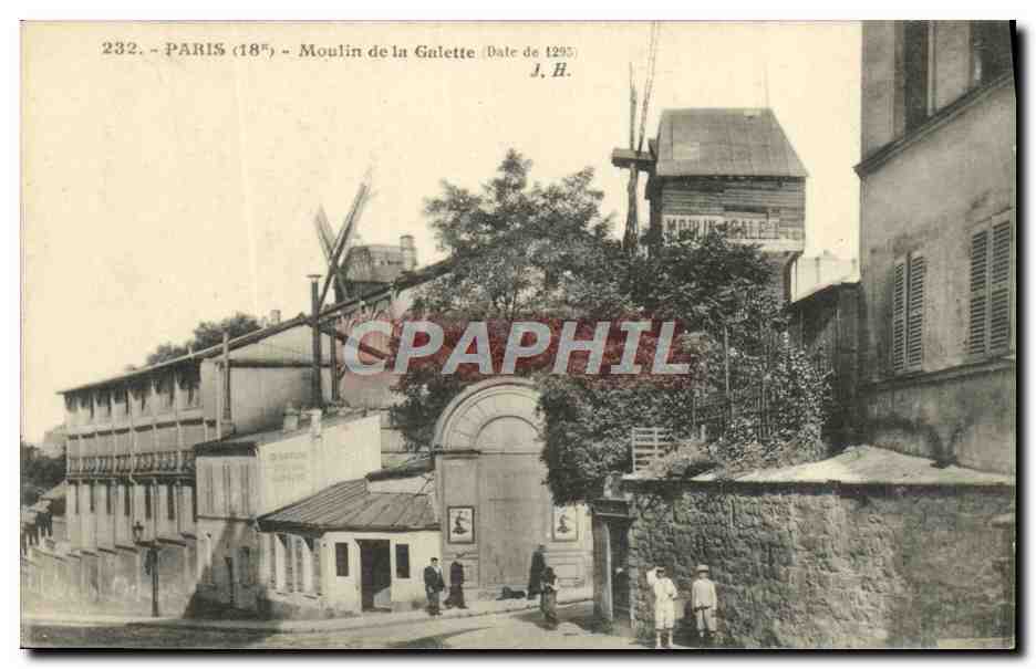 CPA Paris Montmartre Moulin de la Galette 