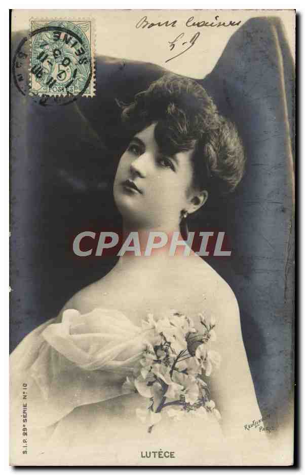 Jeune femme en robe à fleurs — Lutèce — S.I.R. Série N°10 - Recto