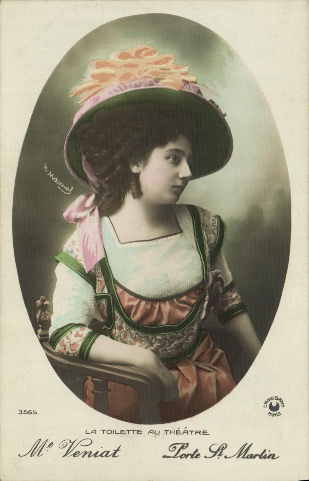 Mme Veniat — La toilette au théâtre — Croissant, Paris, n°3565