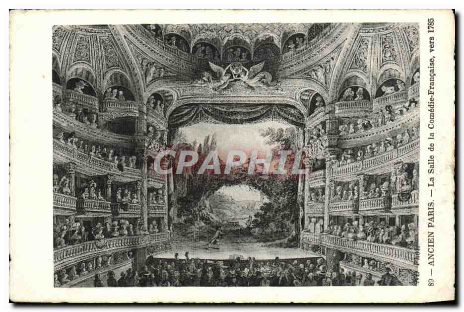 CPA Ancien Paris La salle de la Comedie Francaise vers 1785