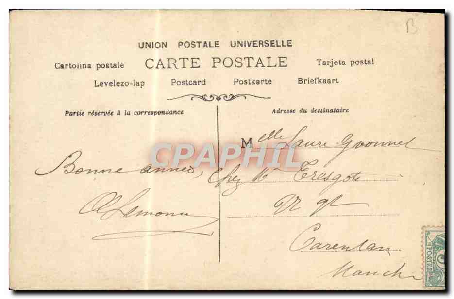 CPA Femme — Verso