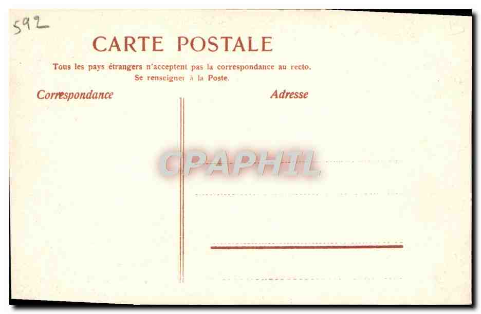 CPA Dorgere Capucines Eventail — Rückseite