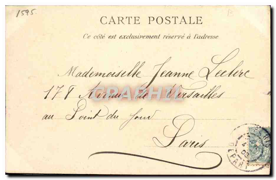 CPA Theodora M Dejardin dans le role de Justinien  — Rückseite