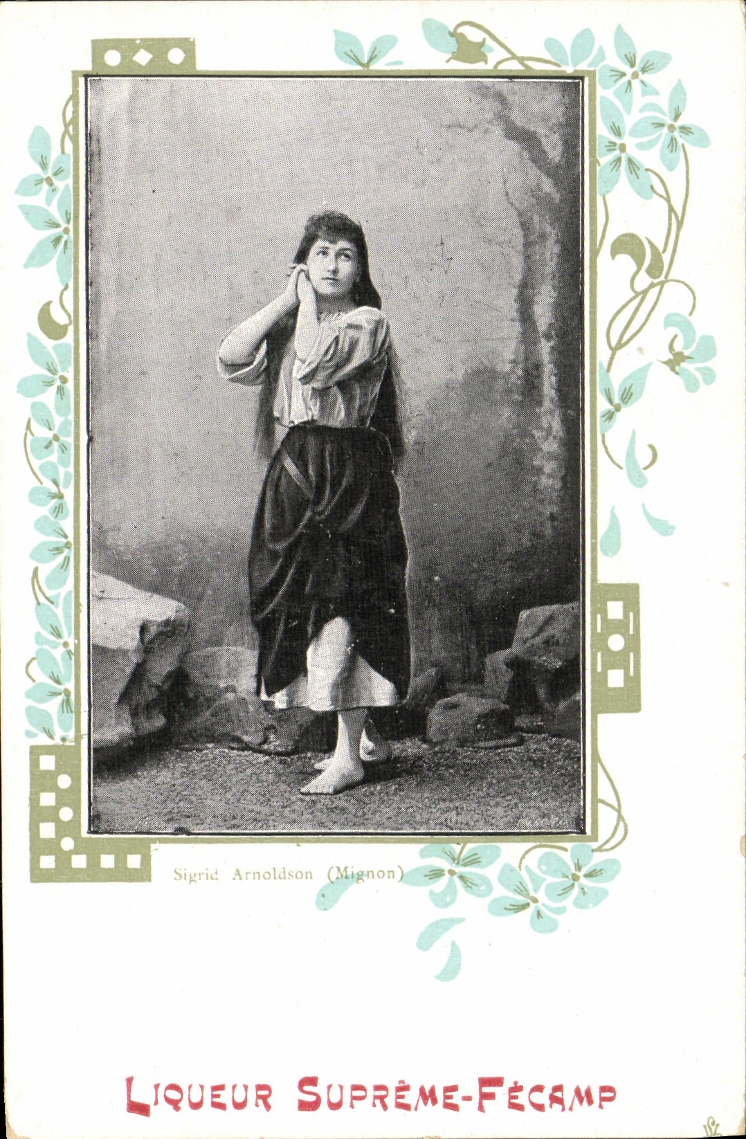 CPA Publicite Liqueur Supreme Fecamp Sigrid Arnoldson Mignon 