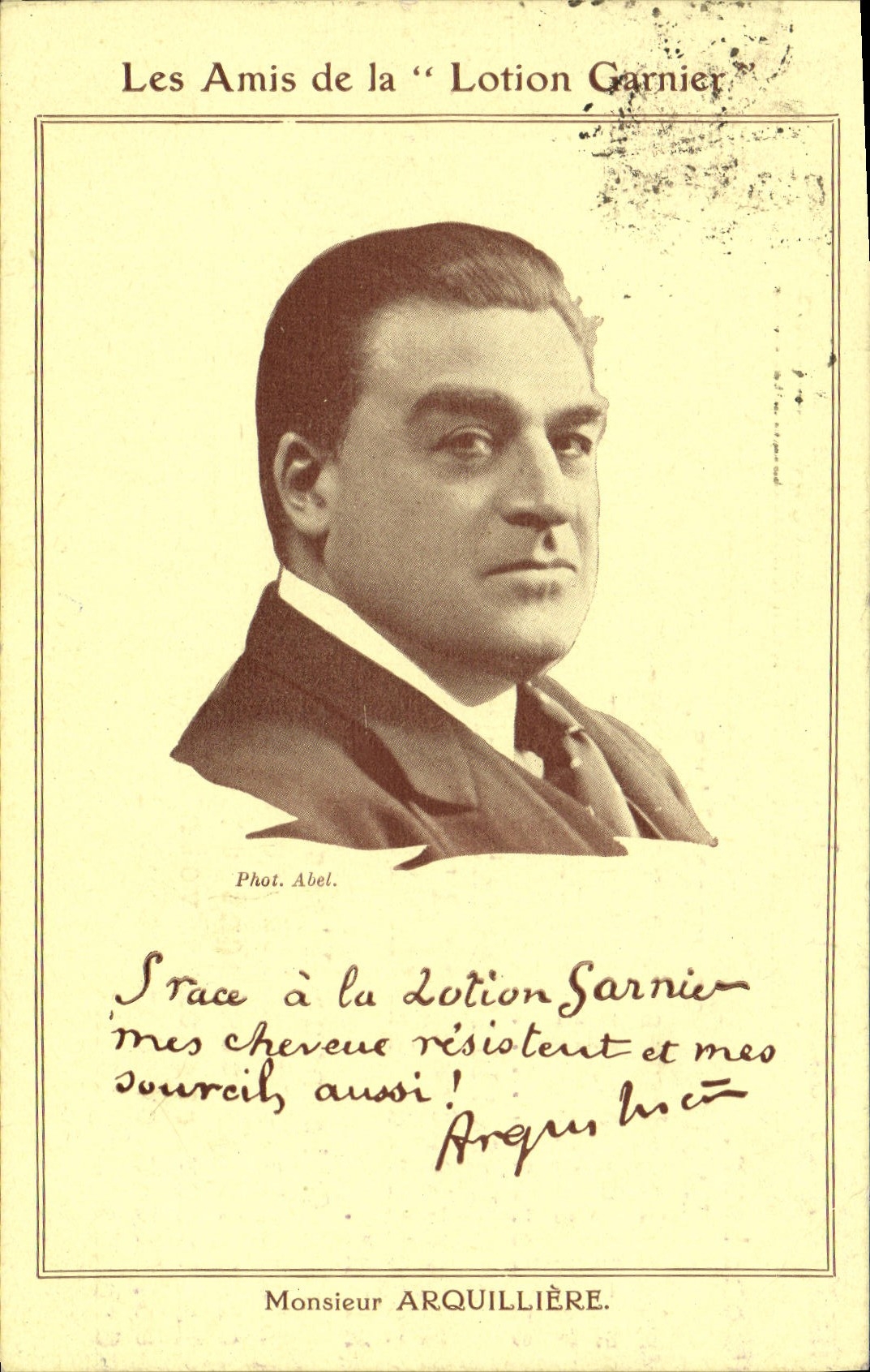 CPA Les amis de la lotion Garnier Arquillere