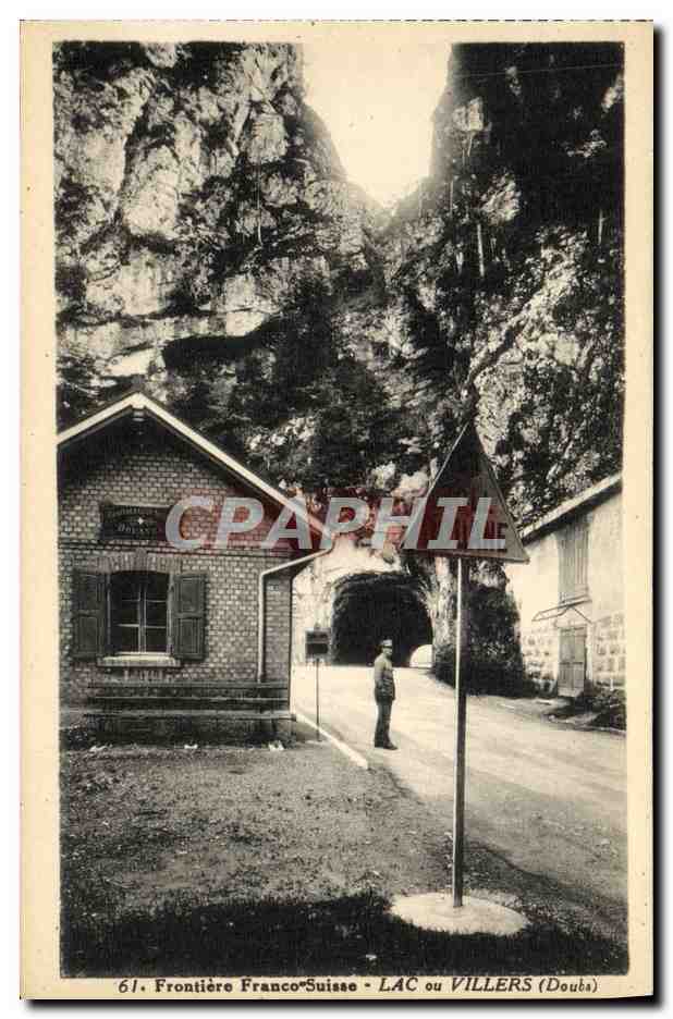 CPA Frontiere Franco Suisse Lac Ou Villers Douanes Douane 