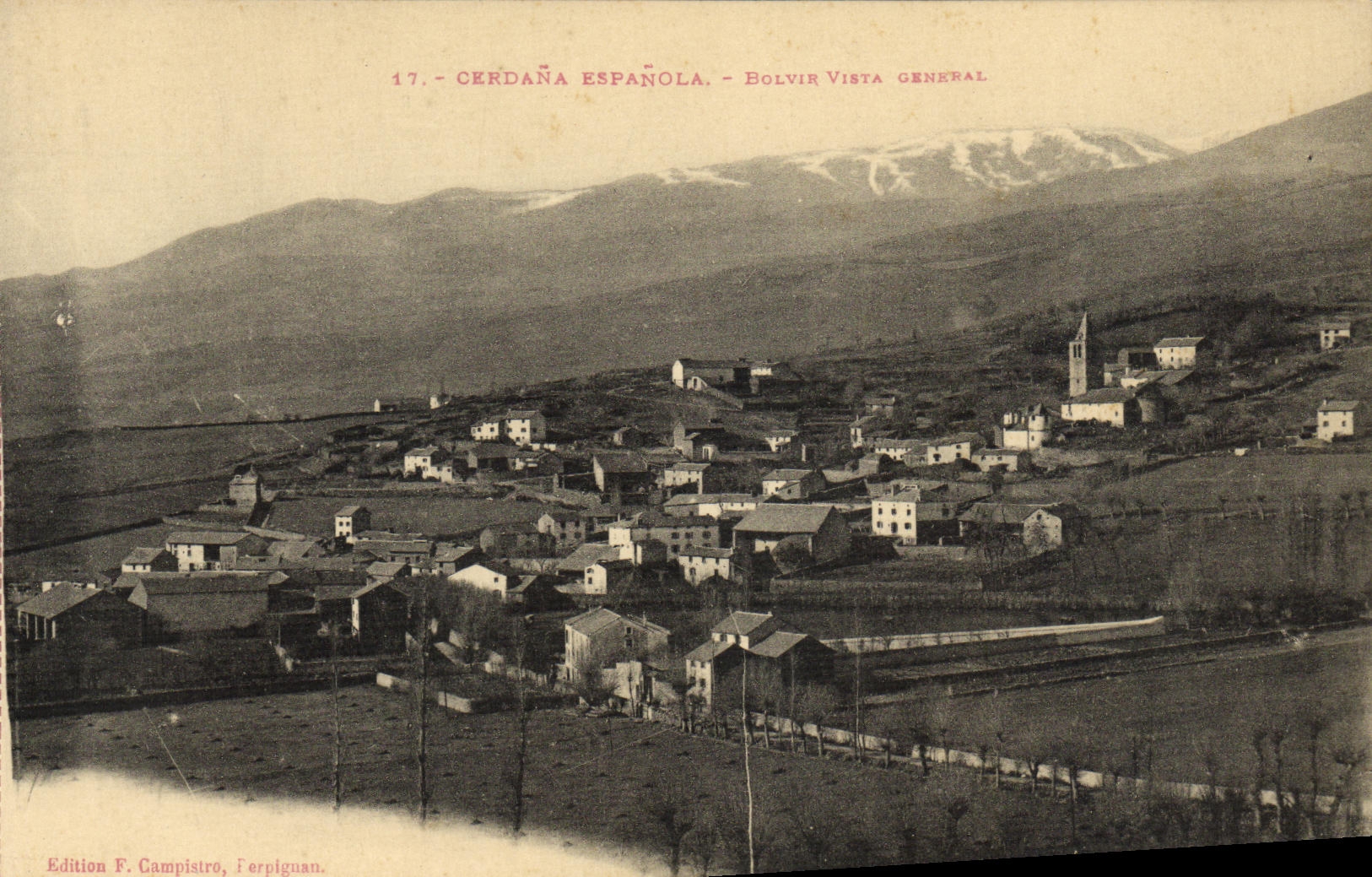 CPA Cerdana Espanola Bolvir Vista general