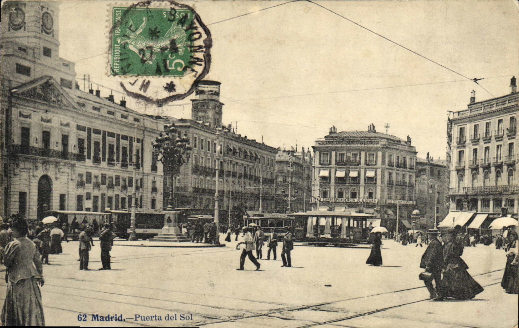 Madrid — Puerta del Sol — éditeur inconnu, n° 62