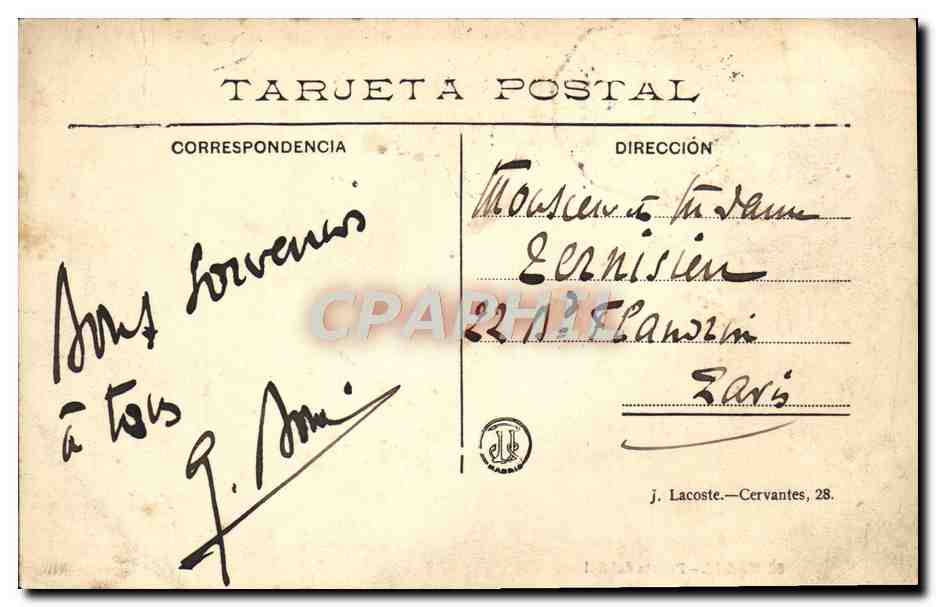Madrid — Puerta del Sol — éditeur inconnu, n° 62 — Rückseite