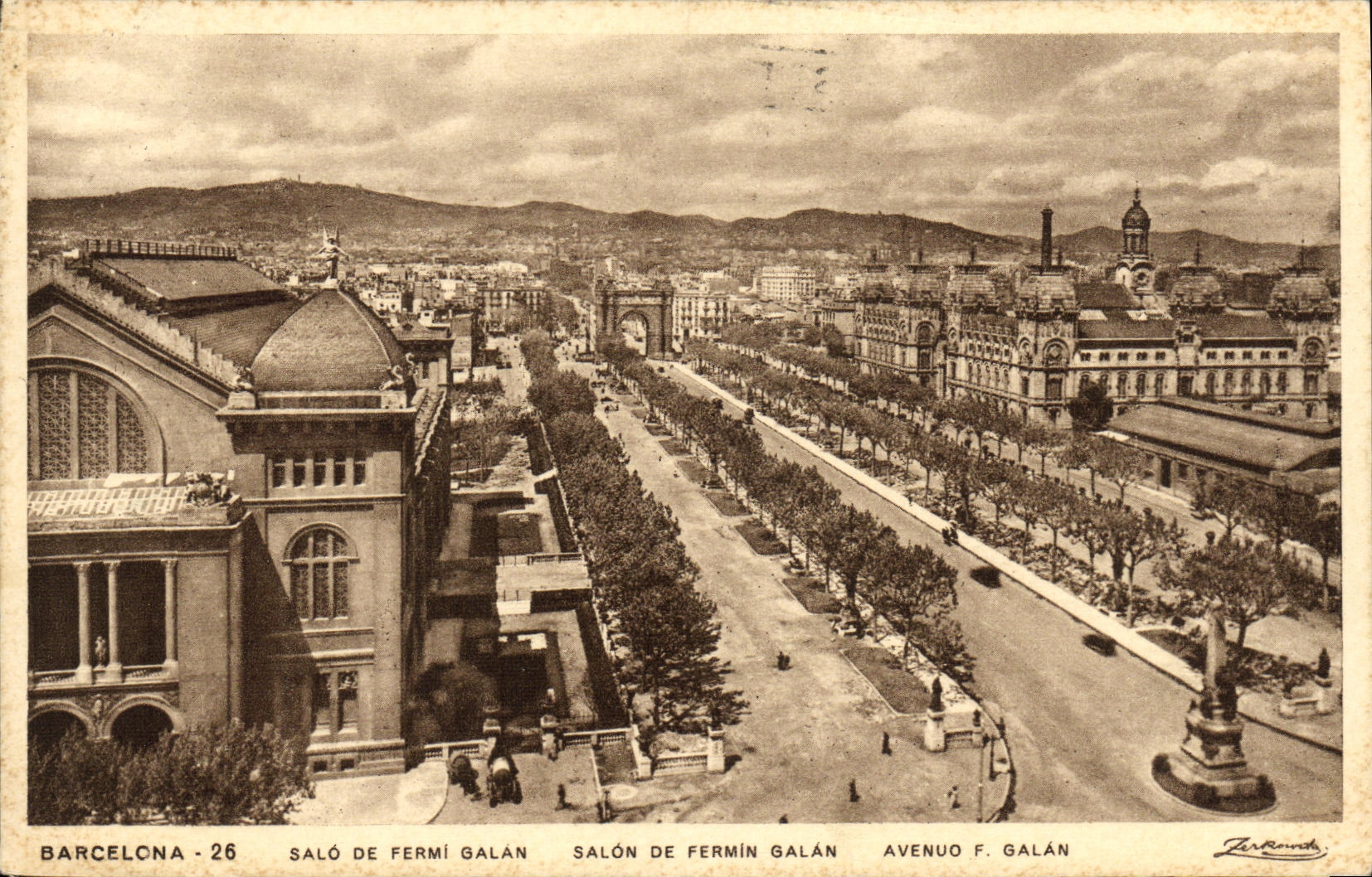 Barcelona - Salón de Fermín Galán — Avenue F. Galán — Edition Zerkowitsch