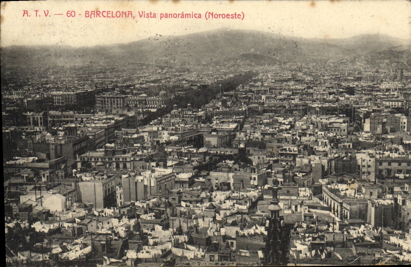 CPA Barcelona Vista Panoramica Noroeste