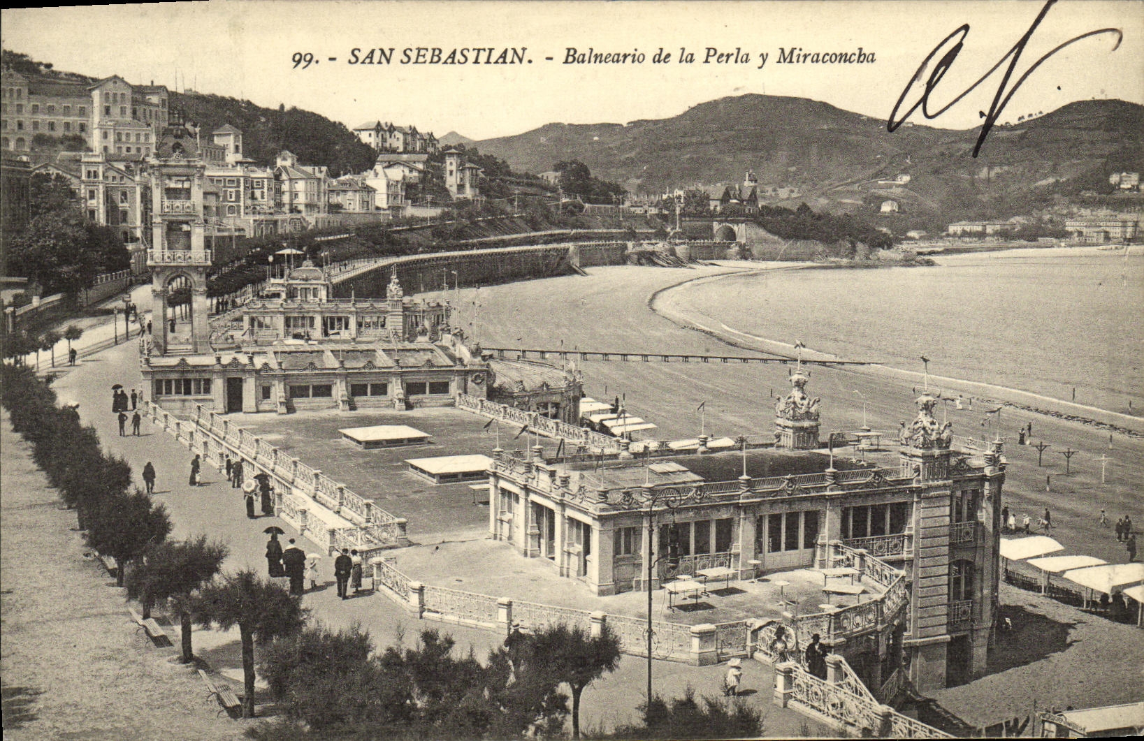 CPA San Sebastian Balneario de la Perla y Miraconcha 