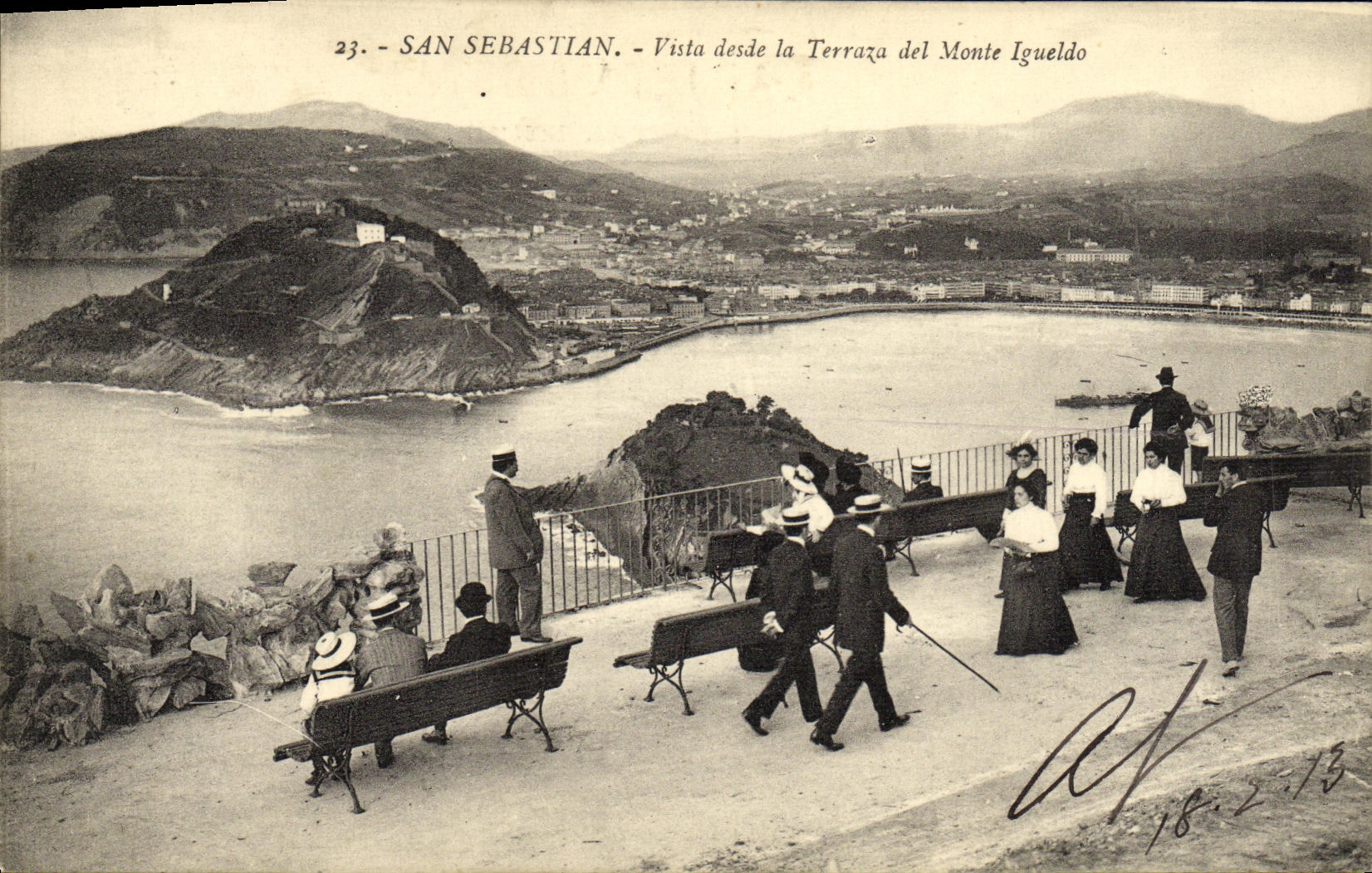 San Sebastián — Vue depuis la terrasse du Monte Igueldo — Édition G. Galdácano