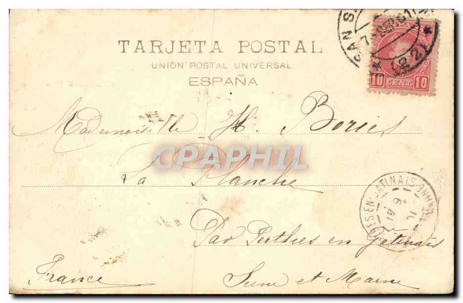 CPA San Sebastian Caseta Real  — Verso