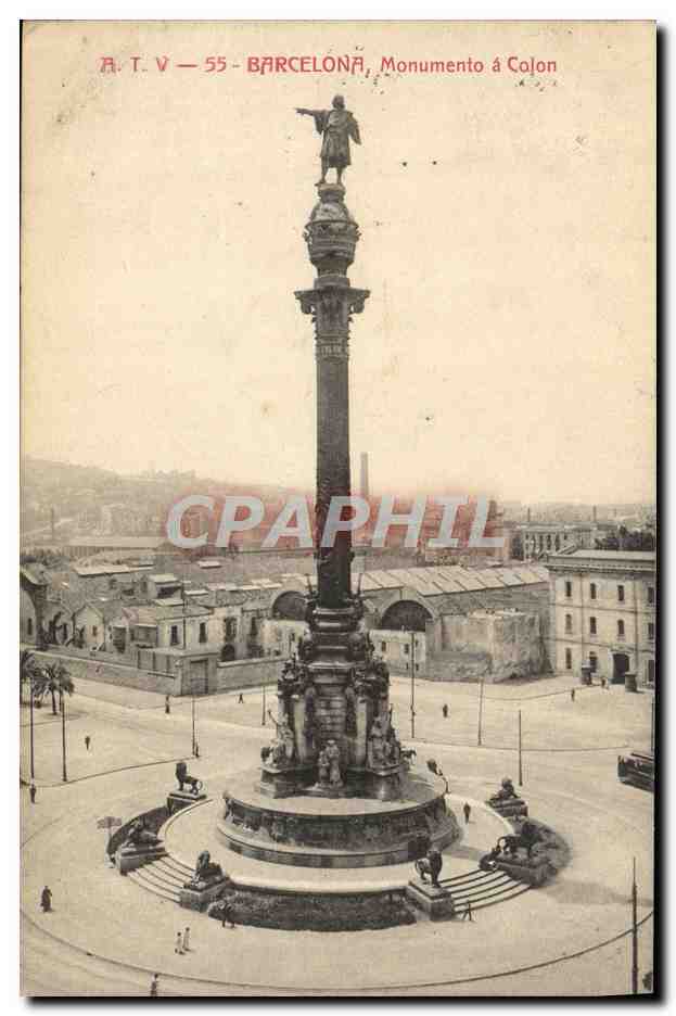 CPA Barcelona Monumento a Colon