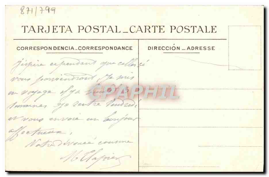 CPA San Sebastian El Monte Ulia  — Rückseite