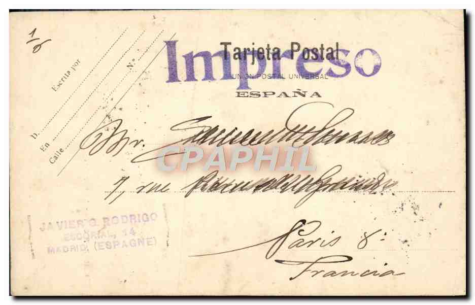 CPA Goya La Nevada  — Verso