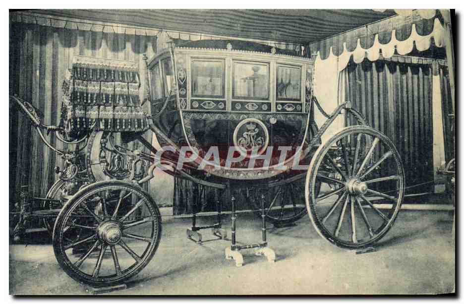 CPA Palacio Real Caballerizas Carroza de Fernando Vll y Maria Luisa 