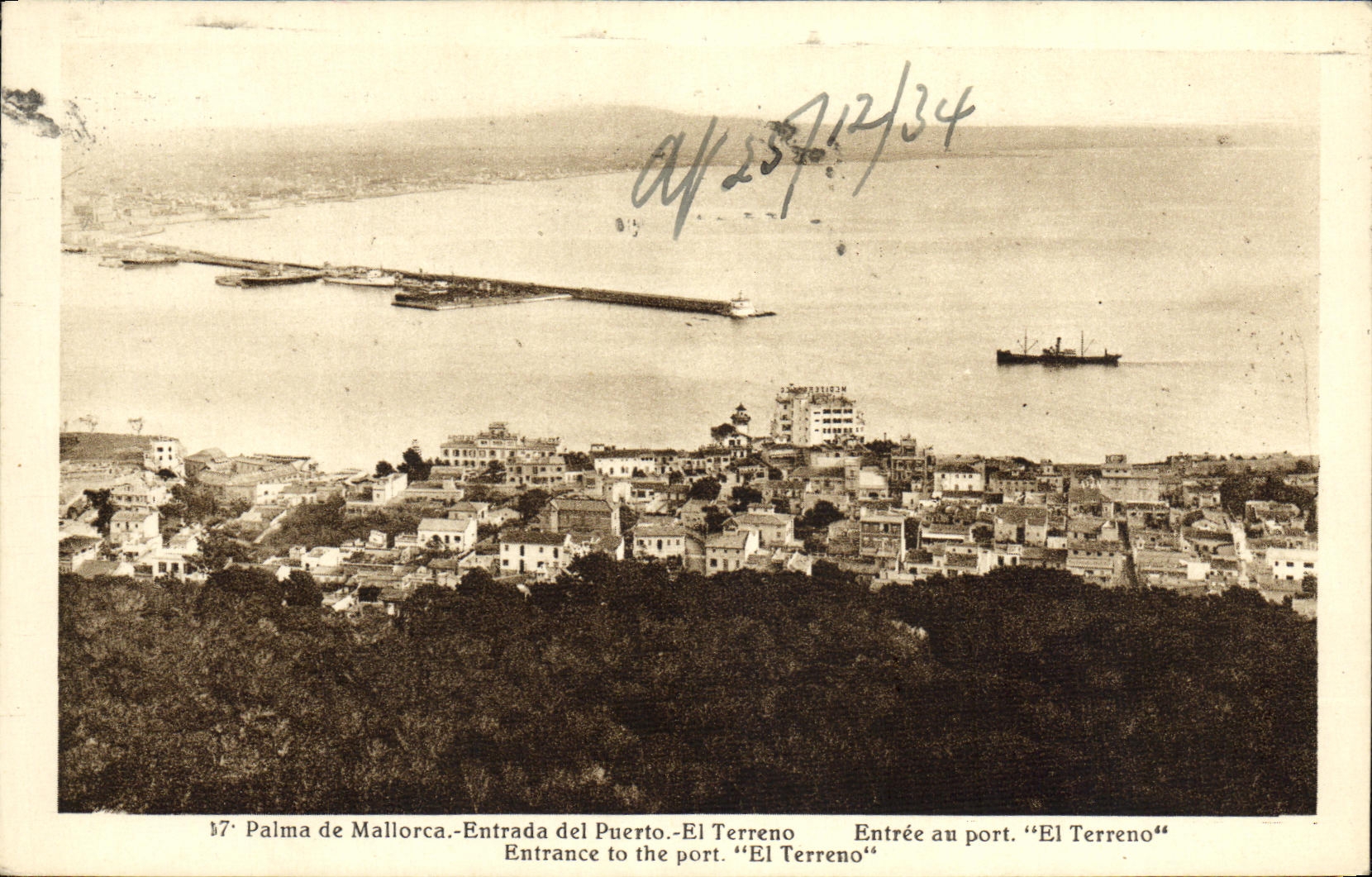 CPA Palma de Mallorca Entrada del Puerto El Terreno