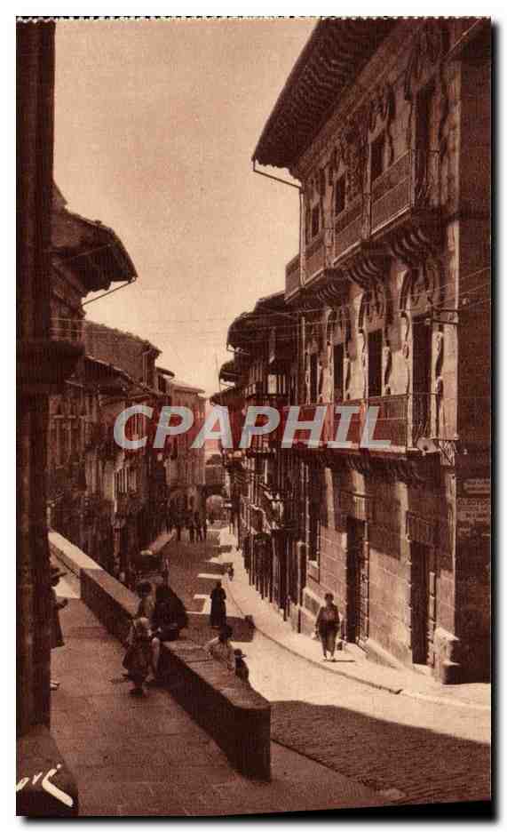 CPA Fontarabie La Grande rue de l'Eglise 