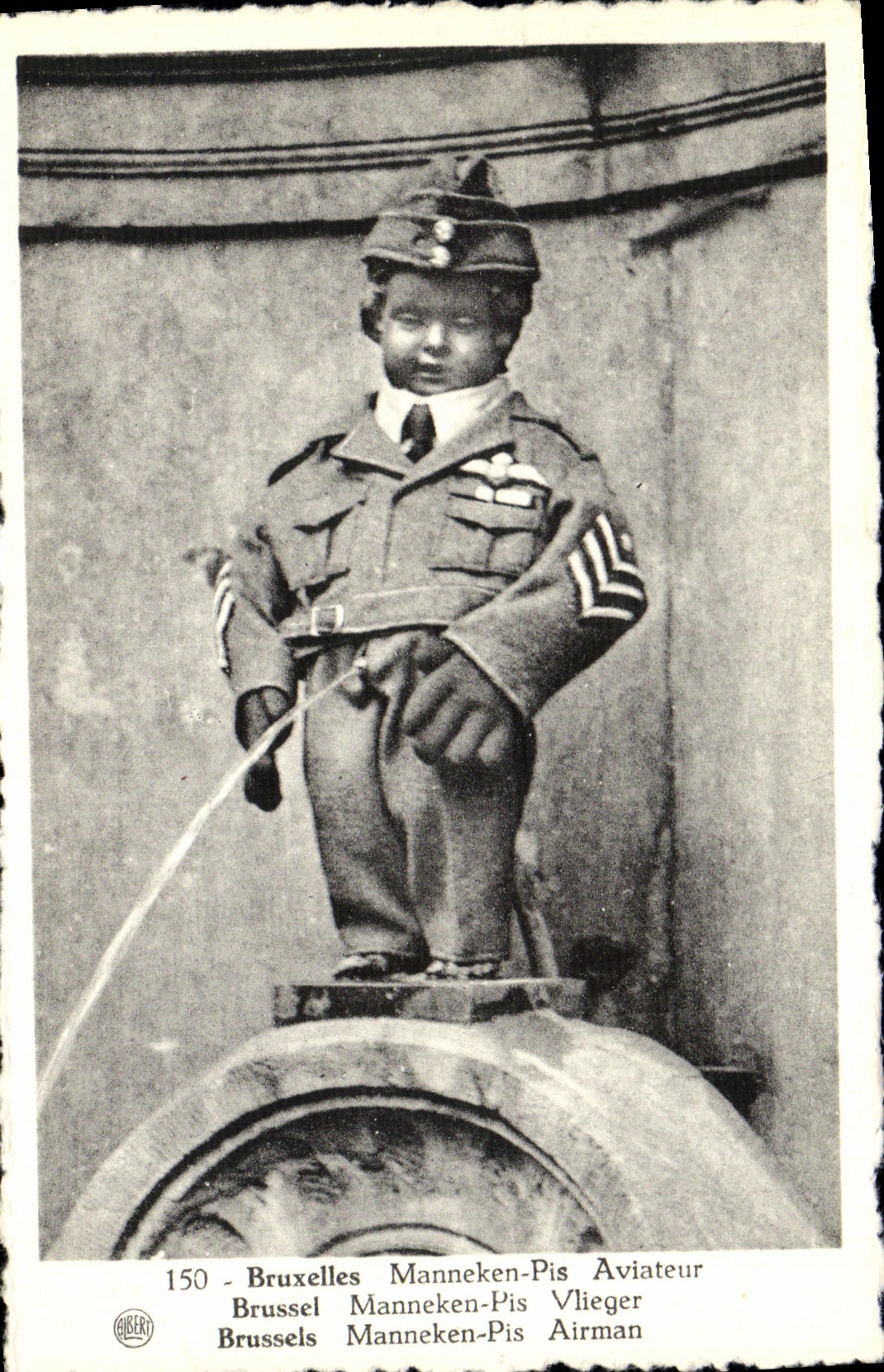 CPA Bruxelles Manneken Pis Aviateur 